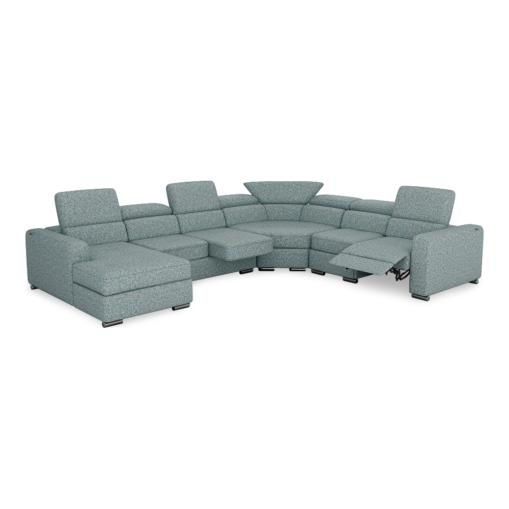 KELBY – Modular Leather Sofa with Extendable Seat & Motorised Incliner (Corner)