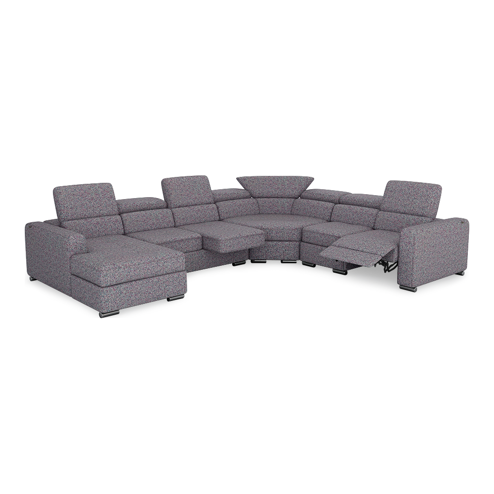 KELBY – Modular Leather Sofa with Extendable Seat & Motorised Incliner (Corner)