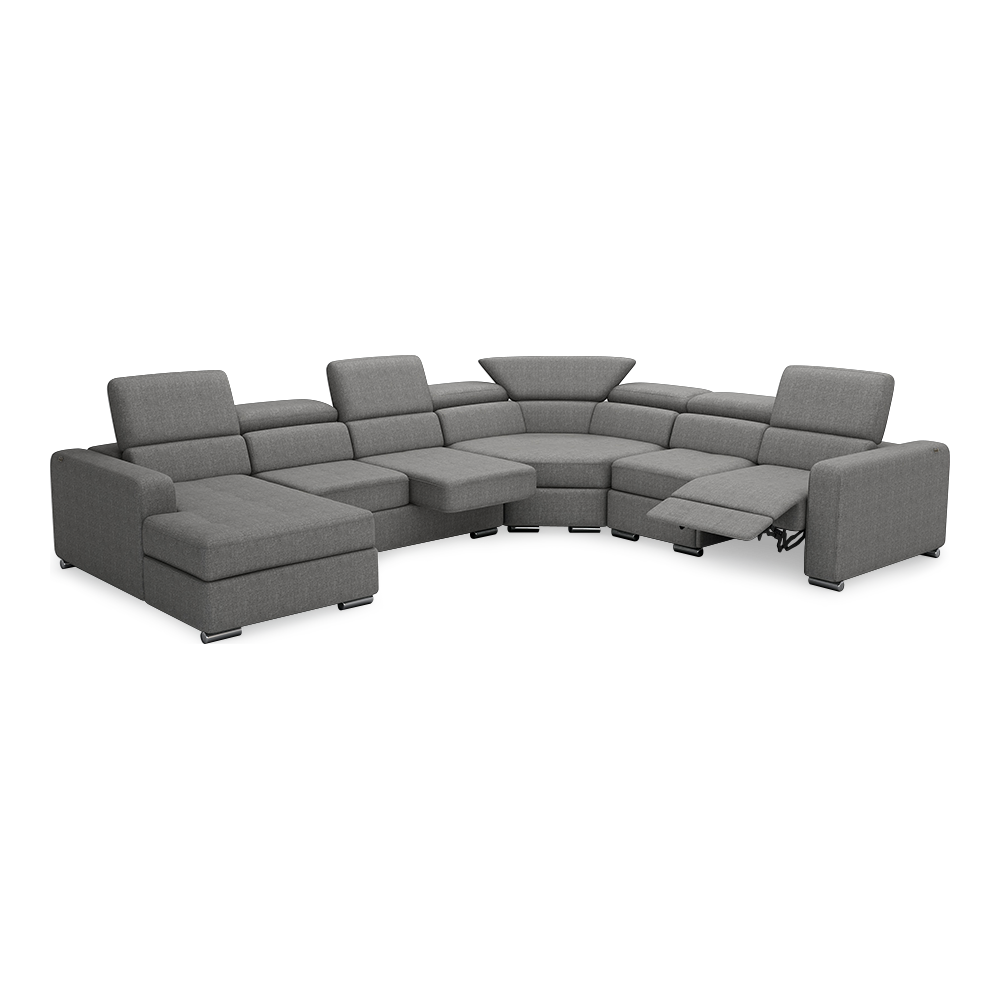 KELBY – Modular Leather Sofa with Extendable Seat & Motorised Incliner (Corner)