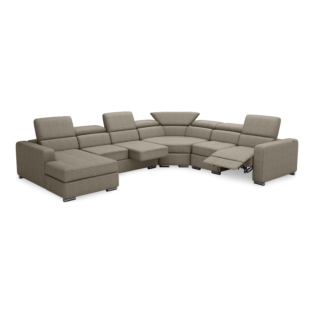 KELBY – Modular Leather Sofa with Extendable Seat & Motorised Incliner (Corner)