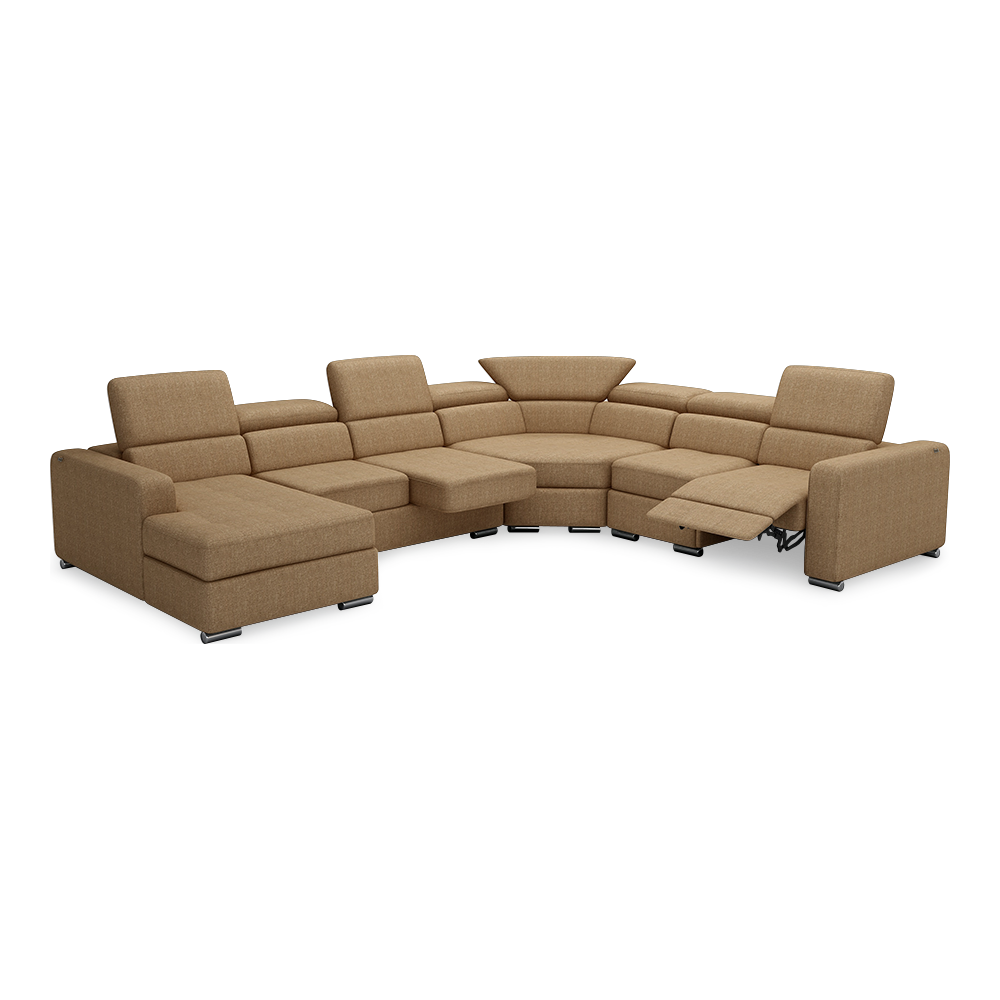 KELBY – Modular Leather Sofa with Extendable Seat & Motorised Incliner (Corner)