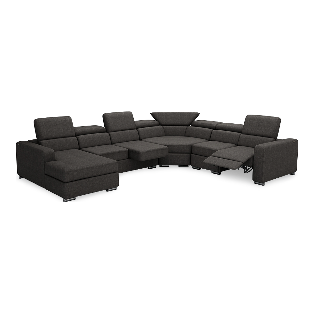 KELBY – Modular Leather Sofa with Extendable Seat & Motorised Incliner (Corner)