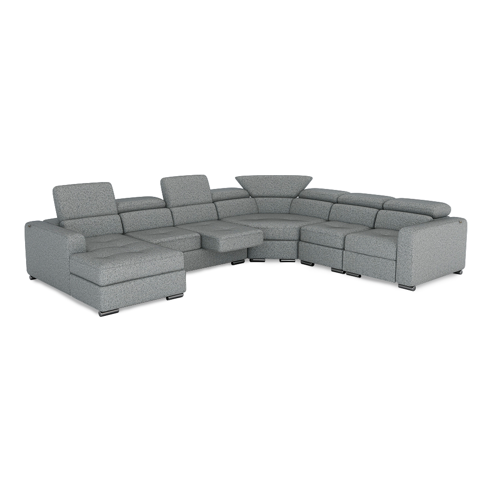 KELBY – Modular Leather Sofa with Extendable Seat & Motorised Incliner (Corner)