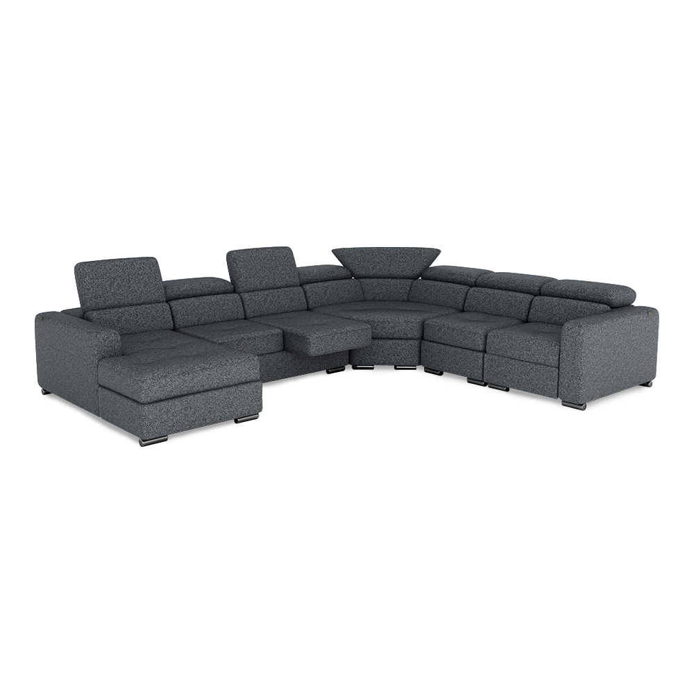 KELBY – Modular Leather Sofa with Extendable Seat & Motorised Incliner (Corner)