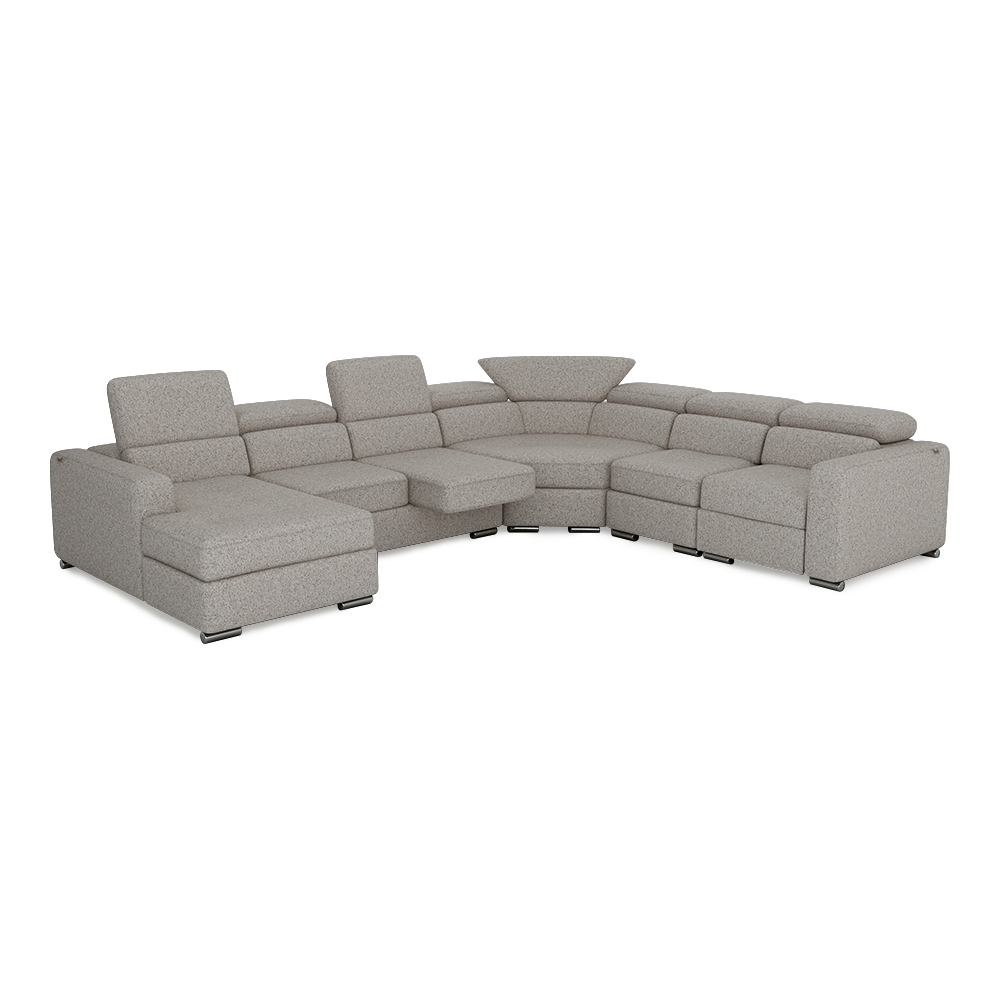 KELBY – Modular Leather Sofa with Extendable Seat & Motorised Incliner (Corner)