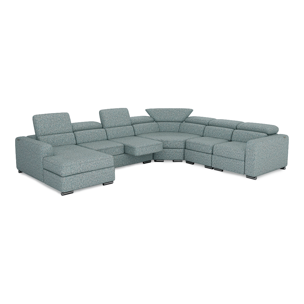 KELBY – Modular Leather Sofa with Extendable Seat & Motorised Incliner (Corner)