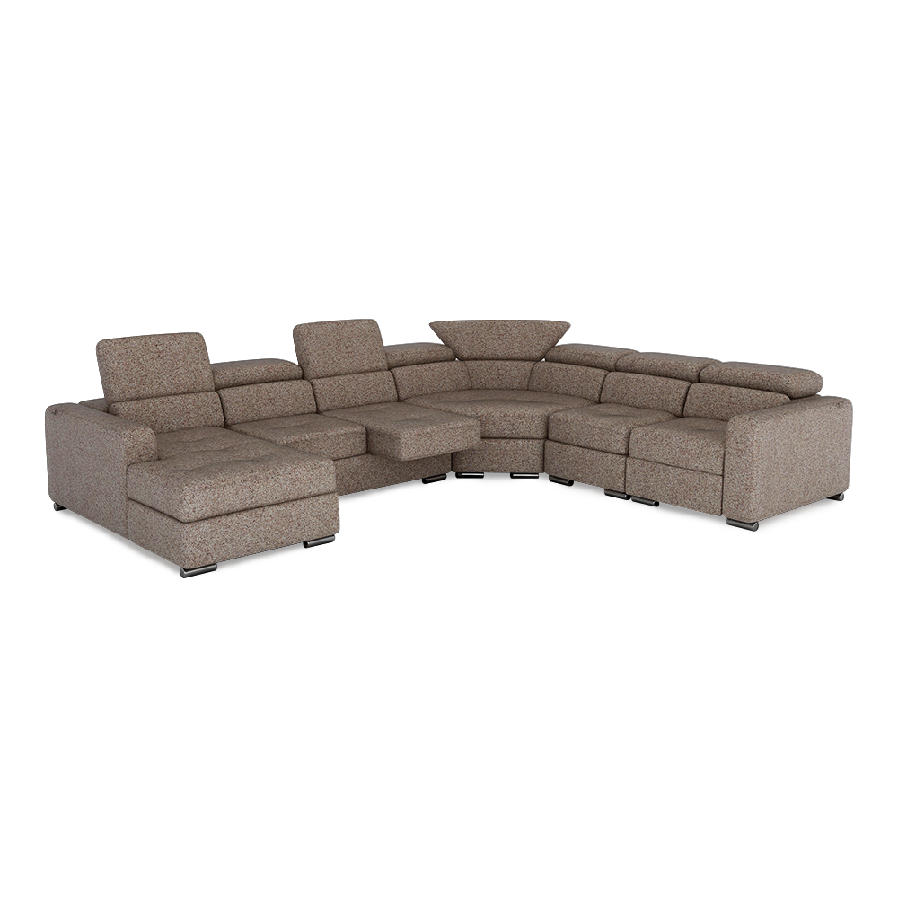 KELBY – Modular Leather Sofa with Extendable Seat & Motorised Incliner (Corner)