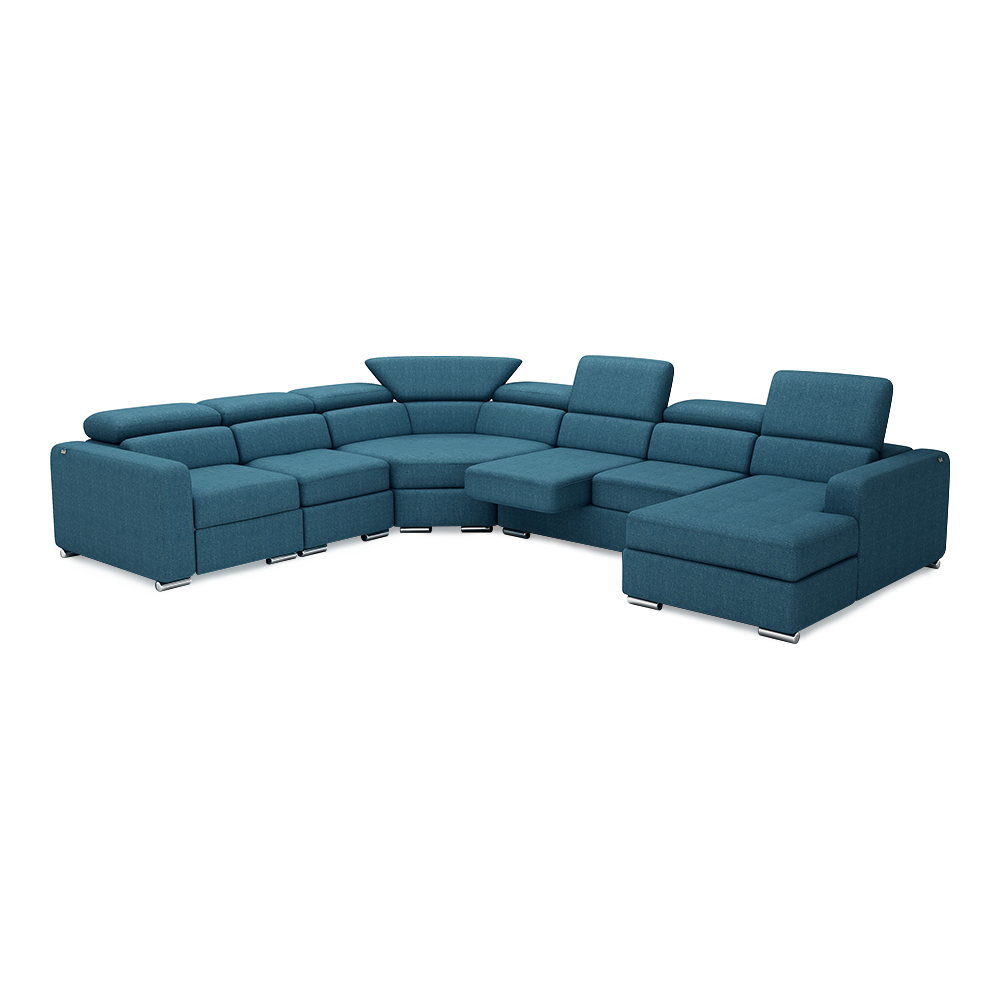 KELBY – Modular Leather Sofa with Extendable Seat & Motorised Incliner (Corner)