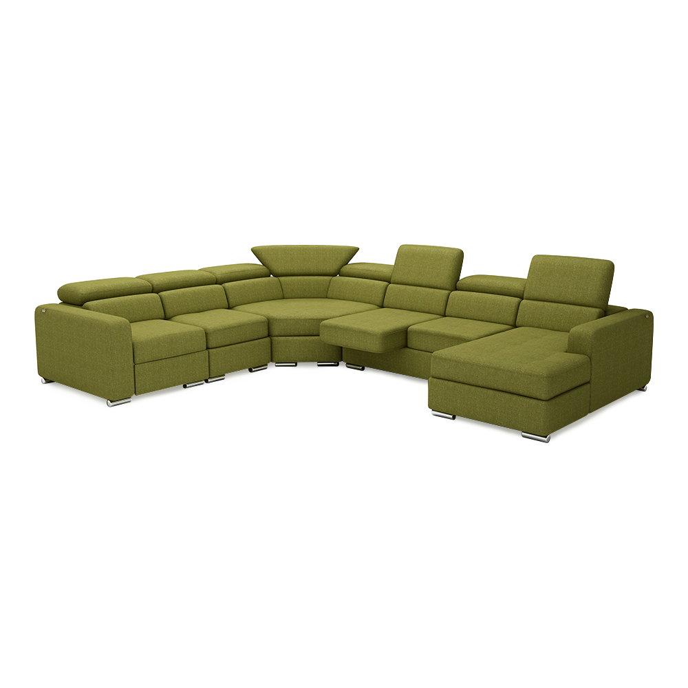 KELBY – Modular Leather Sofa with Extendable Seat & Motorised Incliner (Corner)