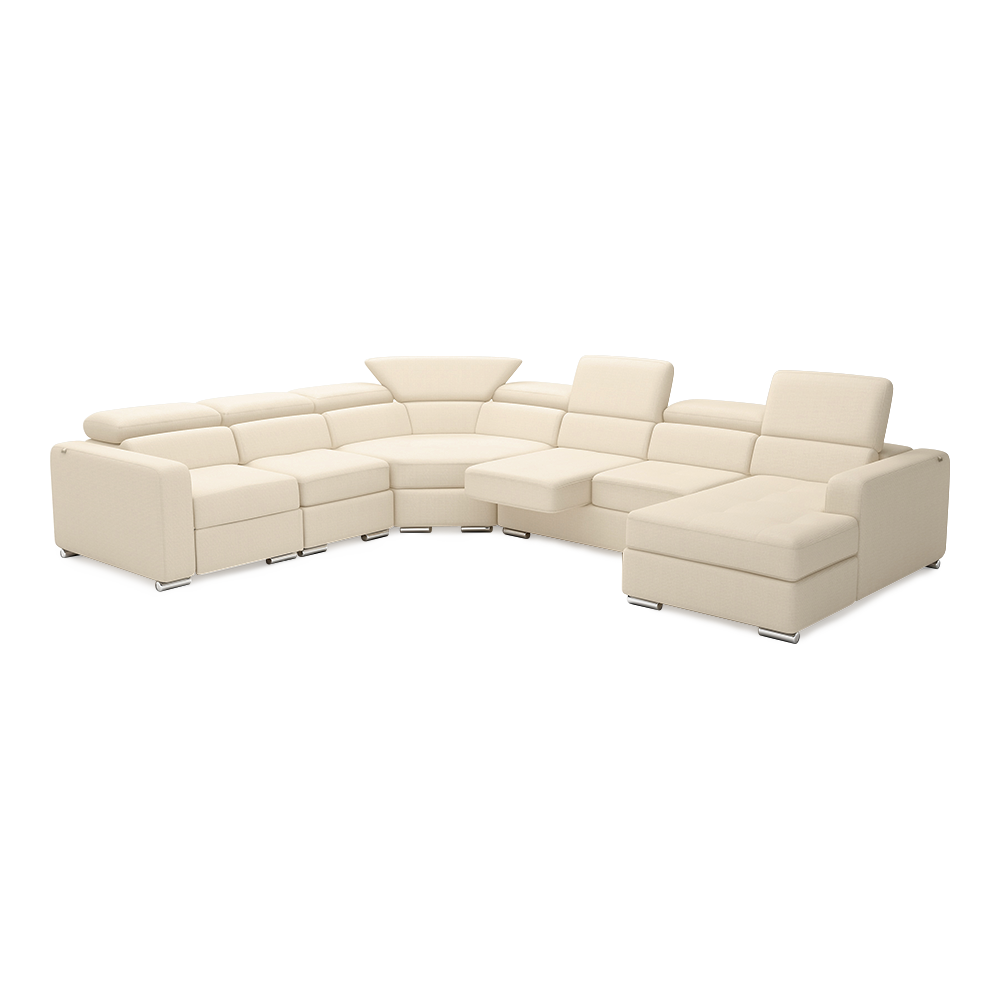 KELBY – Modular Leather Sofa with Extendable Seat & Motorised Incliner (Corner)