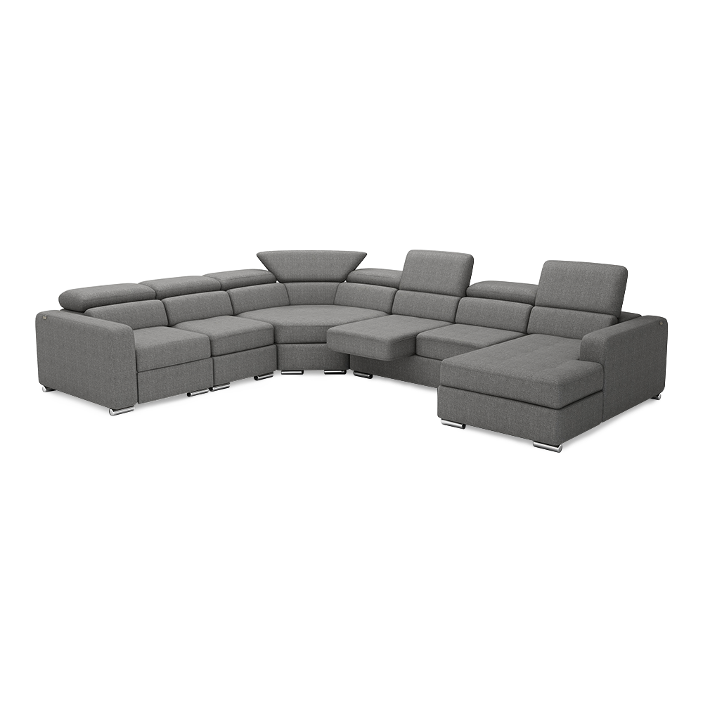 KELBY – Modular Leather Sofa with Extendable Seat & Motorised Incliner (Corner)