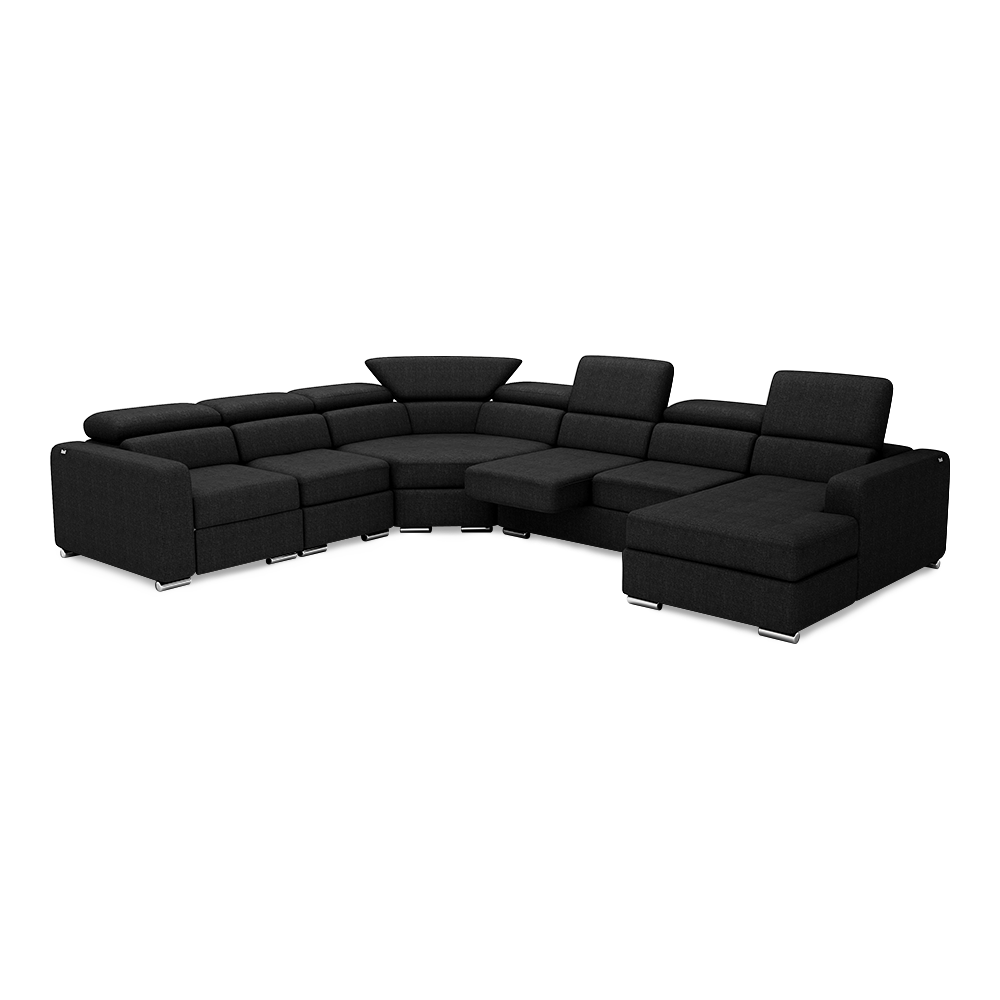 KELBY – Modular Leather Sofa with Extendable Seat & Motorised Incliner (Corner)