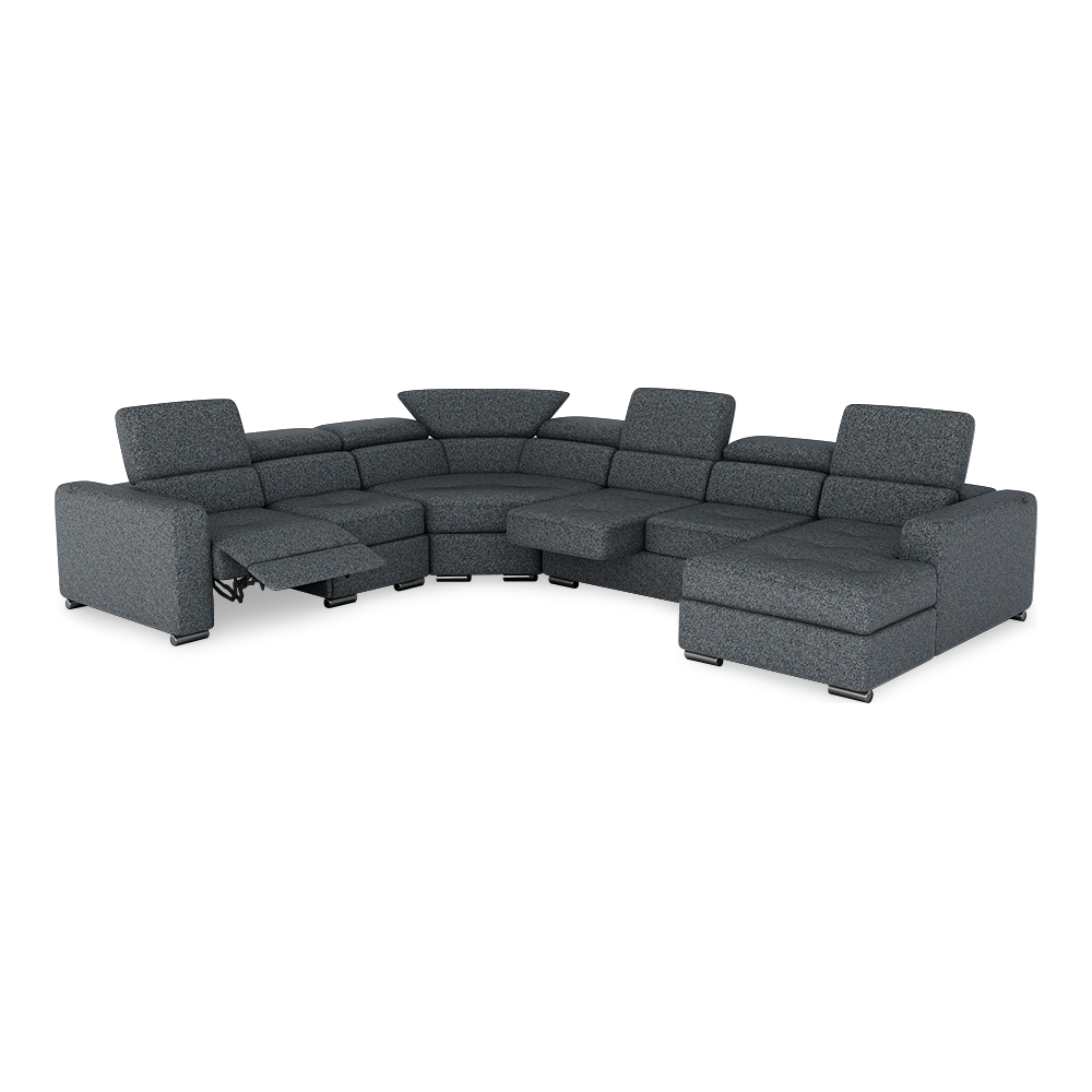 KELBY – Modular Leather Sofa with Extendable Seat & Motorised Incliner (Corner)