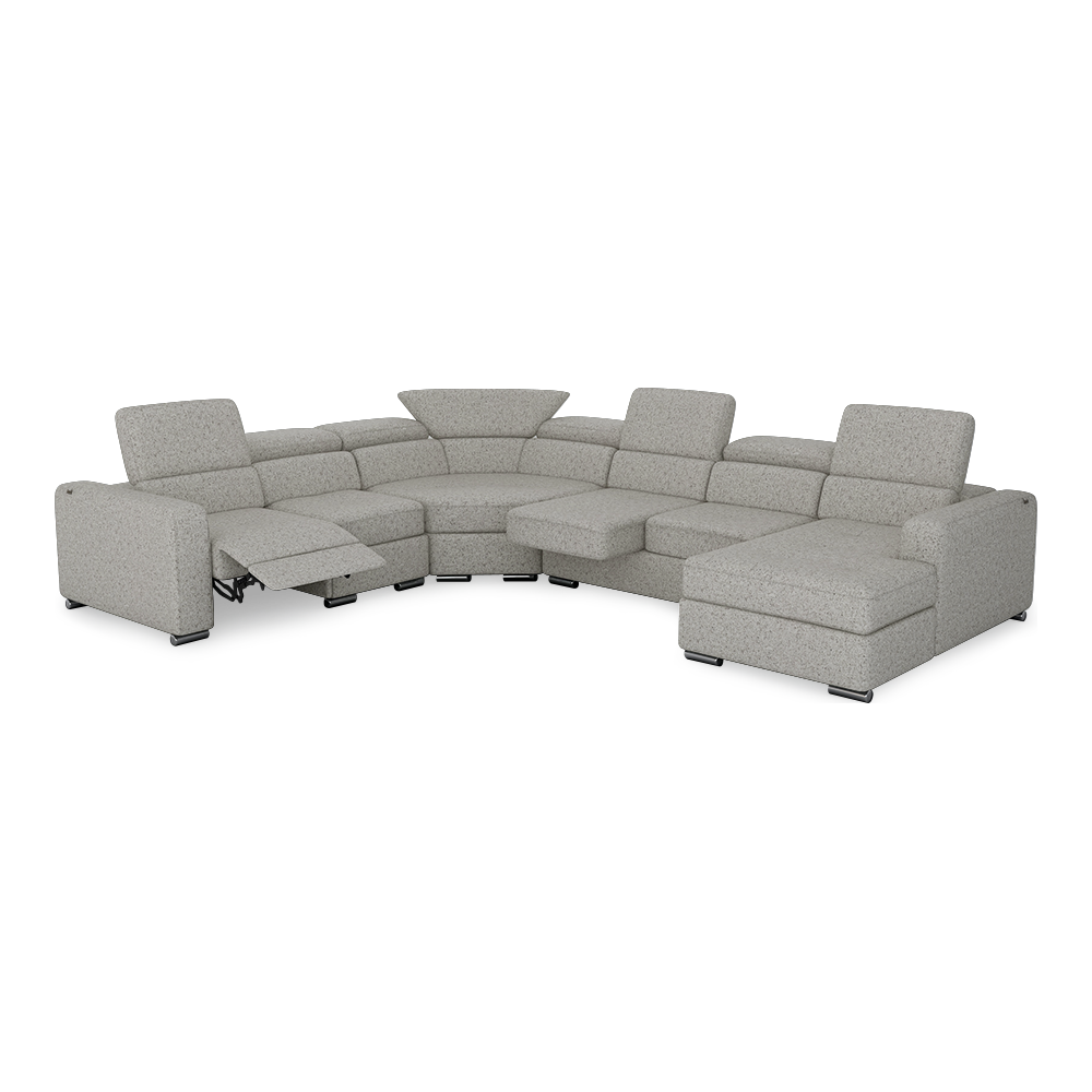 KELBY – Modular Leather Sofa with Extendable Seat & Motorised Incliner (Corner)