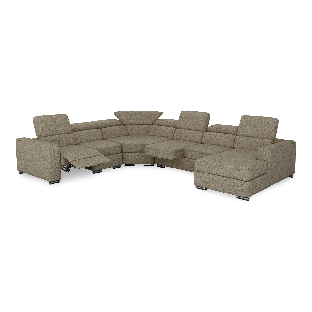 KELBY – Modular Leather Sofa with Extendable Seat & Motorised Incliner (Corner)