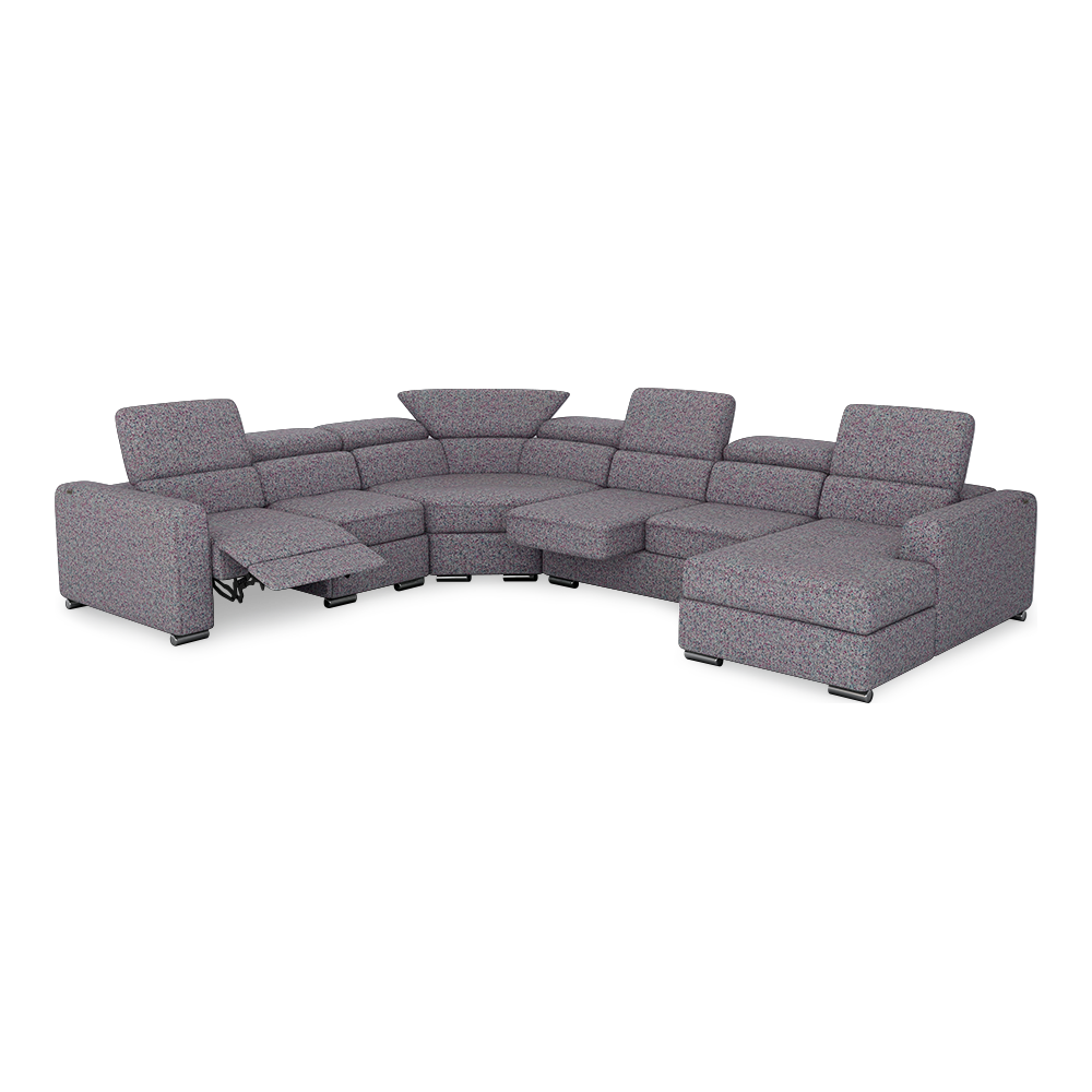 KELBY – Modular Leather Sofa with Extendable Seat & Motorised Incliner (Corner)