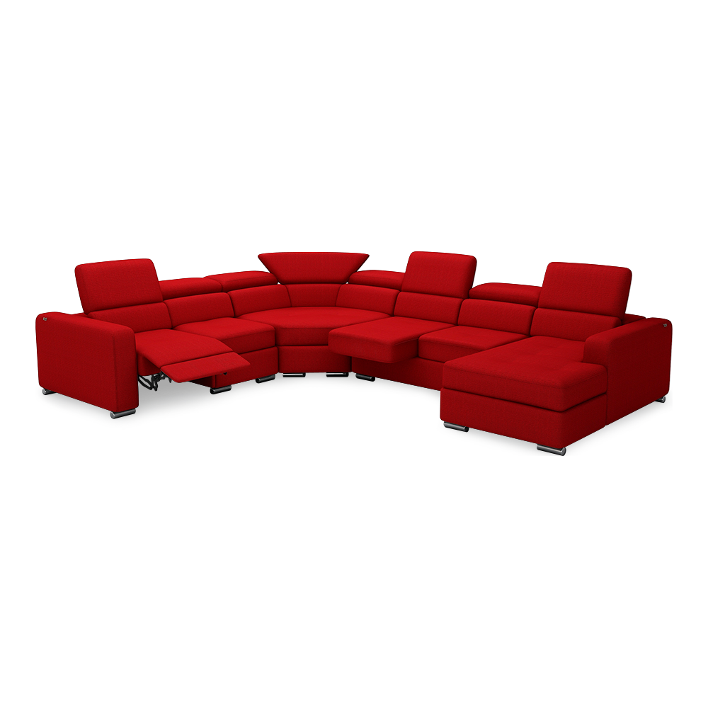 KELBY – Modular Leather Sofa with Extendable Seat & Motorised Incliner (Corner)