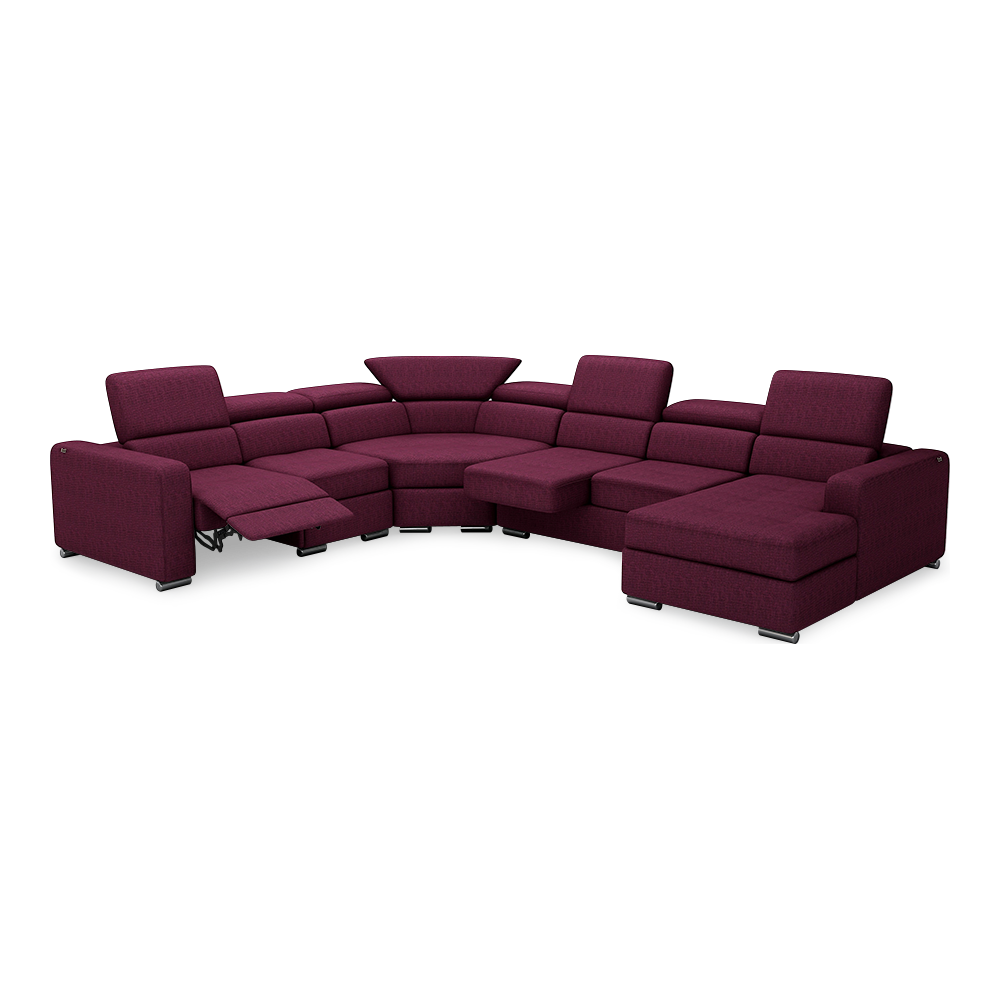 KELBY – Modular Leather Sofa with Extendable Seat & Motorised Incliner (Corner)