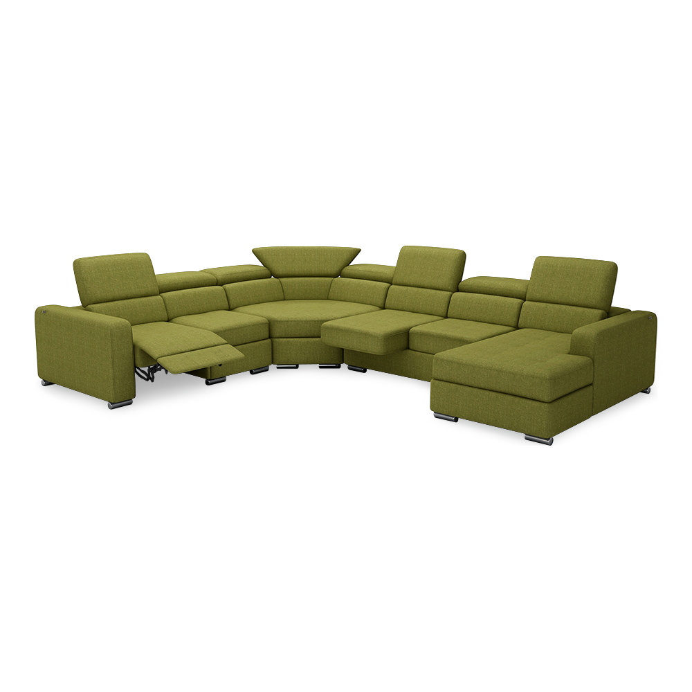 KELBY – Modular Leather Sofa with Extendable Seat & Motorised Incliner (Corner)