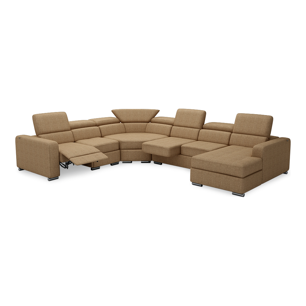 KELBY – Modular Leather Sofa with Extendable Seat & Motorised Incliner (Corner)