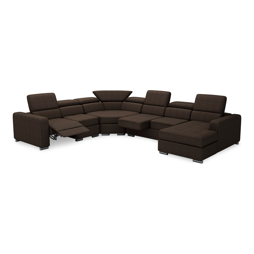 KELBY – Modular Leather Sofa with Extendable Seat & Motorised Incliner (Corner)