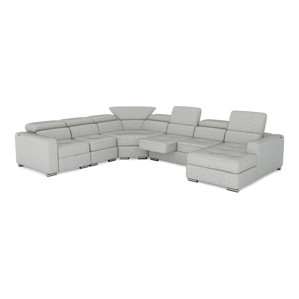 KELBY – Modular Leather Sofa with Extendable Seat & Motorised Incliner (Corner)