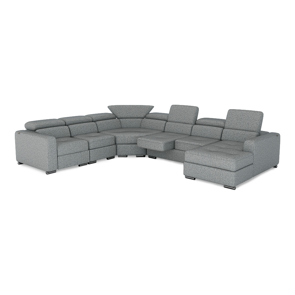 KELBY – Modular Leather Sofa with Extendable Seat & Motorised Incliner (Corner)