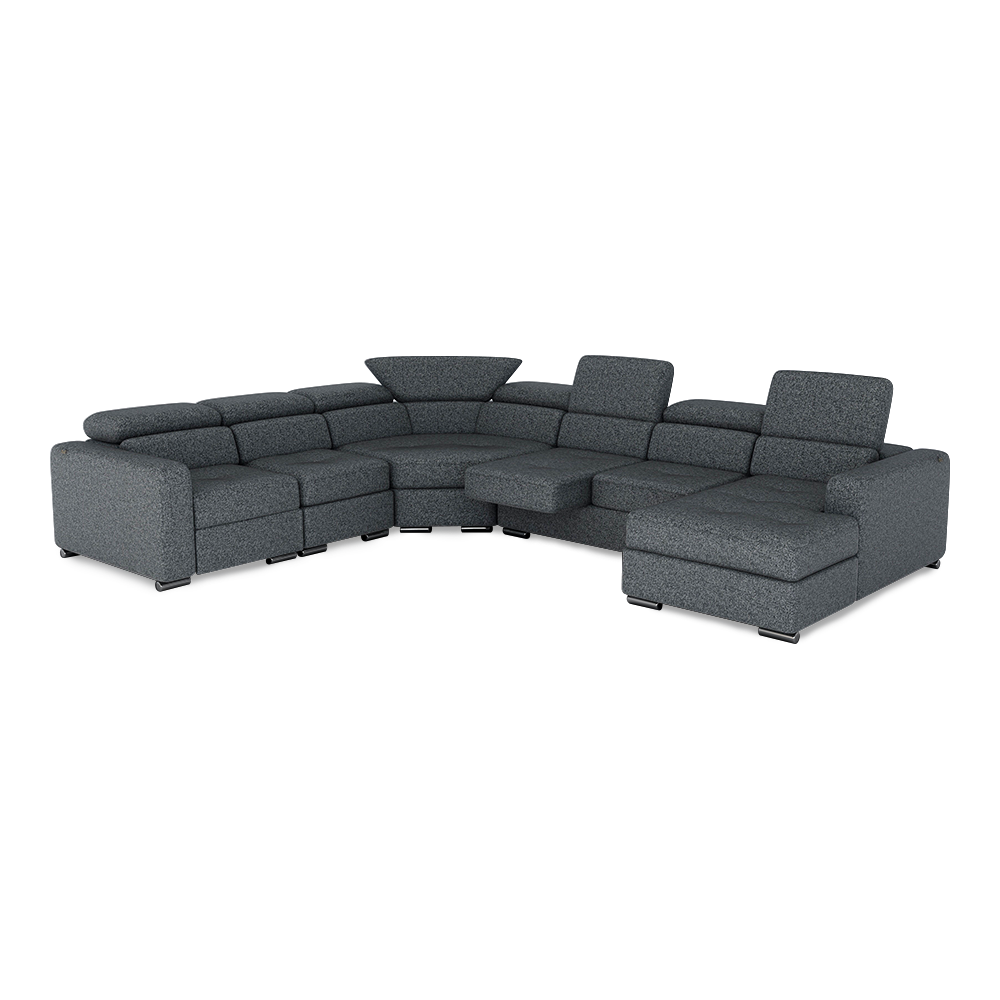 KELBY – Modular Leather Sofa with Extendable Seat & Motorised Incliner (Corner)