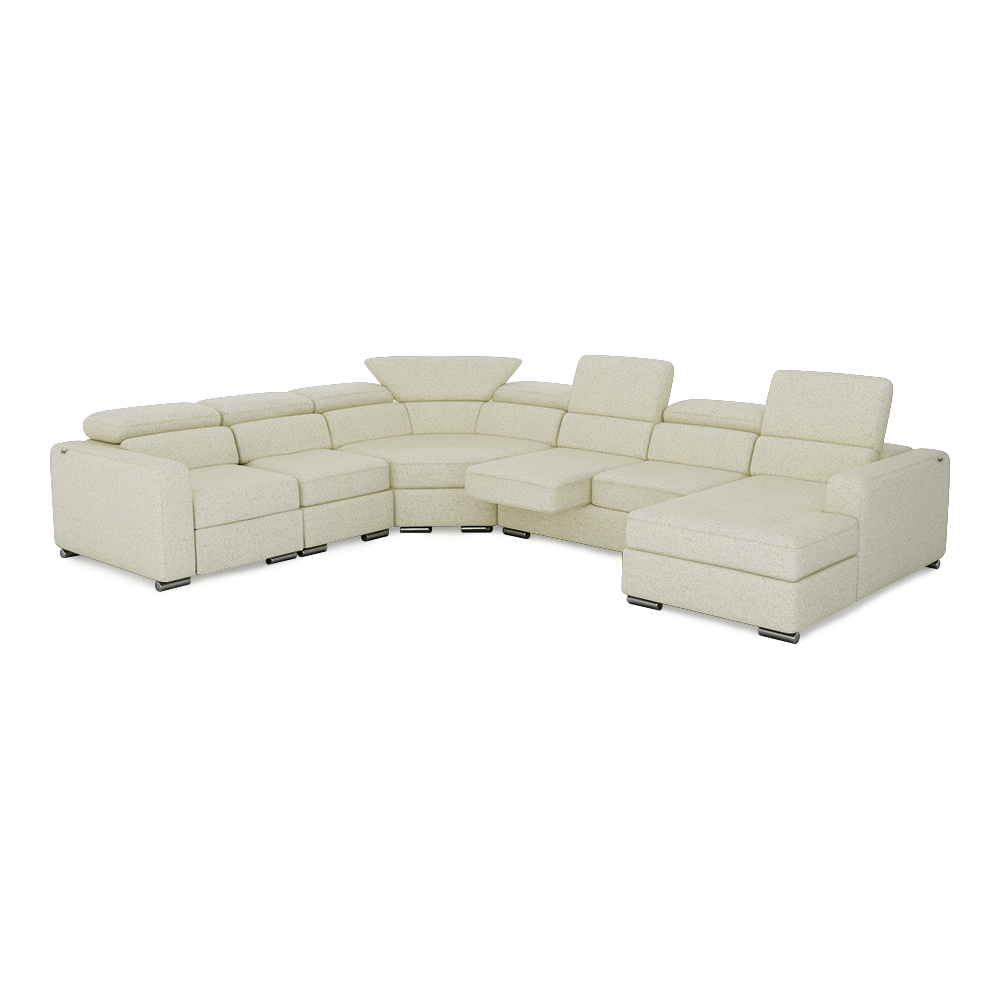 KELBY – Modular Leather Sofa with Extendable Seat & Motorised Incliner (Corner)