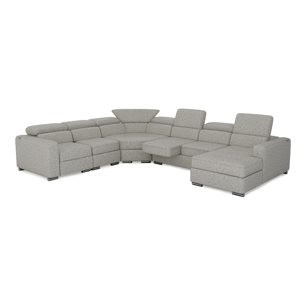 KELBY – Modular Leather Sofa with Extendable Seat & Motorised Incliner (Corner)