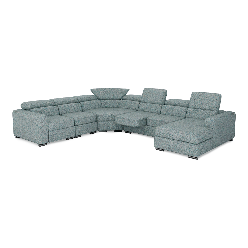 KELBY – Modular Leather Sofa with Extendable Seat & Motorised Incliner (Corner)