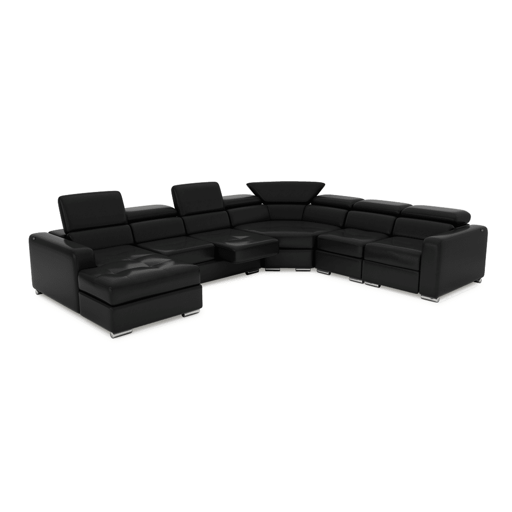 KELBY – Modular Leather Sofa with Extendable Seat & Motorised Incliner (Corner)