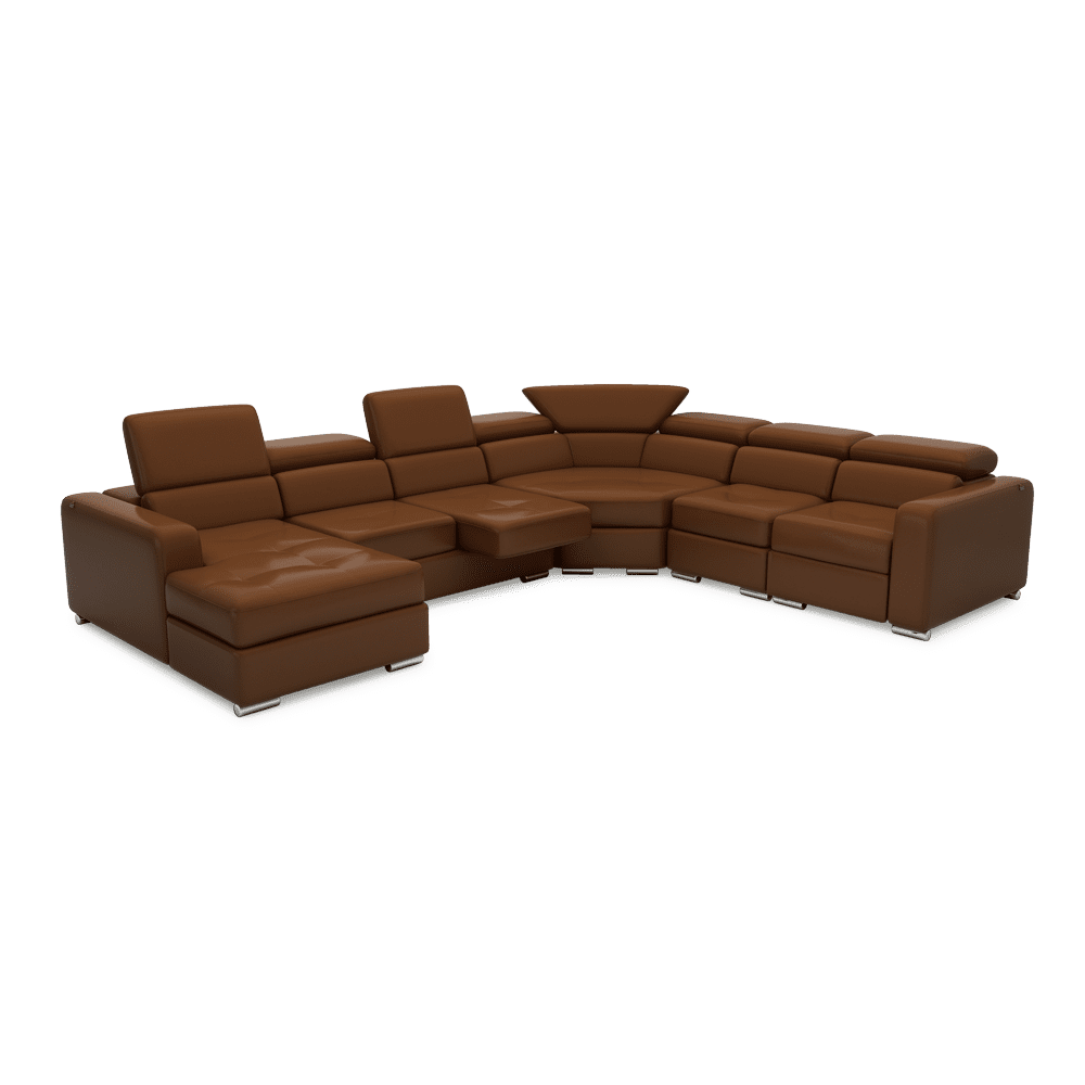 KELBY – Modular Leather Sofa with Extendable Seat & Motorised Incliner (Corner)