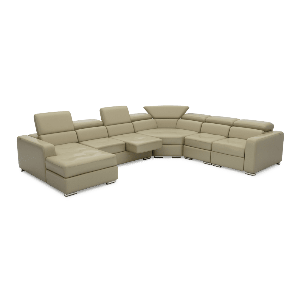 KELBY – Modular Leather Sofa with Extendable Seat & Motorised Incliner (Corner)