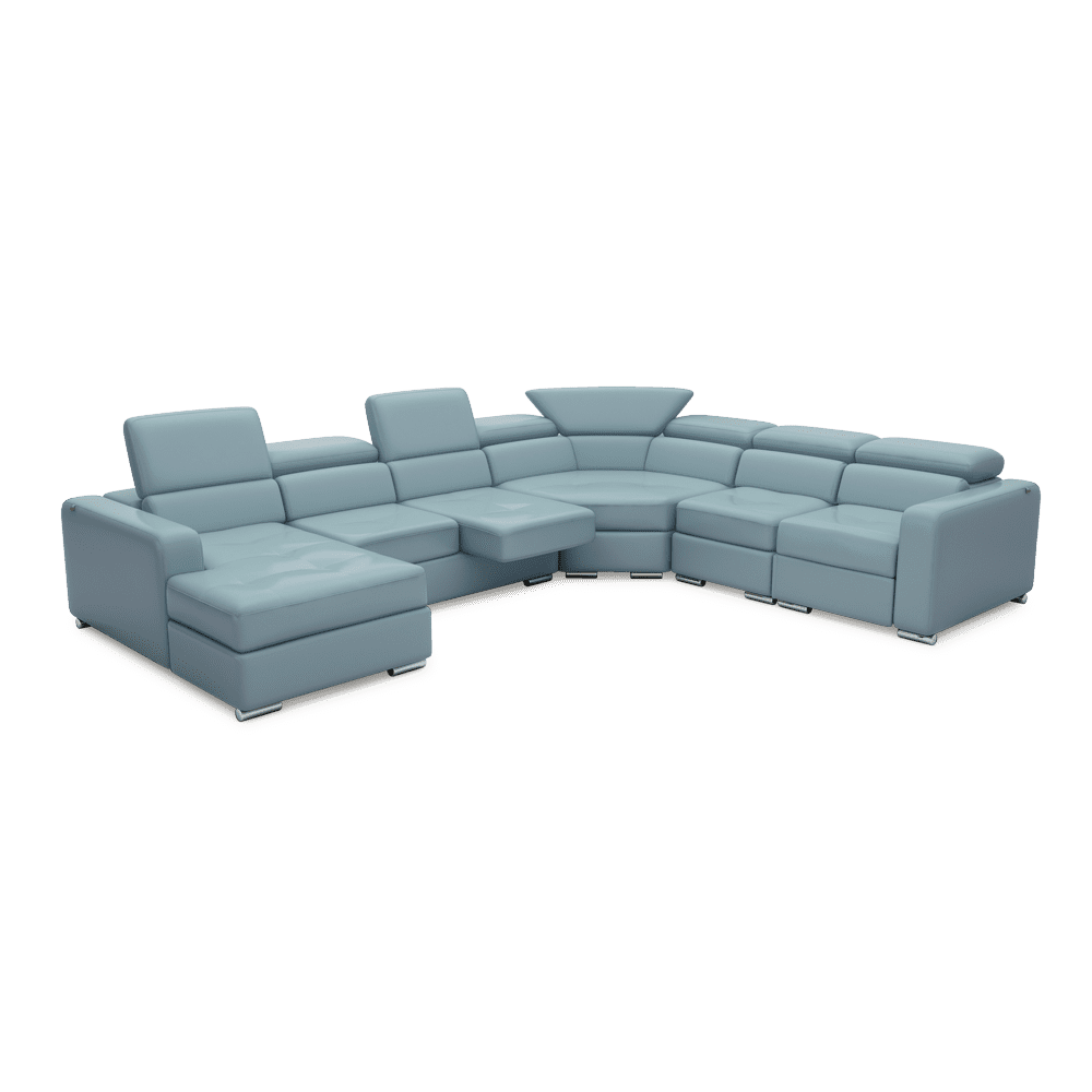 KELBY – Modular Leather Sofa with Extendable Seat & Motorised Incliner (Corner)