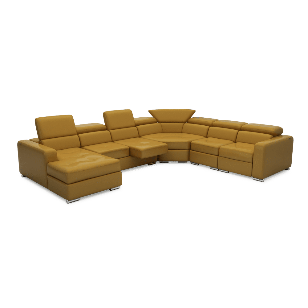 KELBY – Modular Leather Sofa with Extendable Seat & Motorised Incliner (Corner)