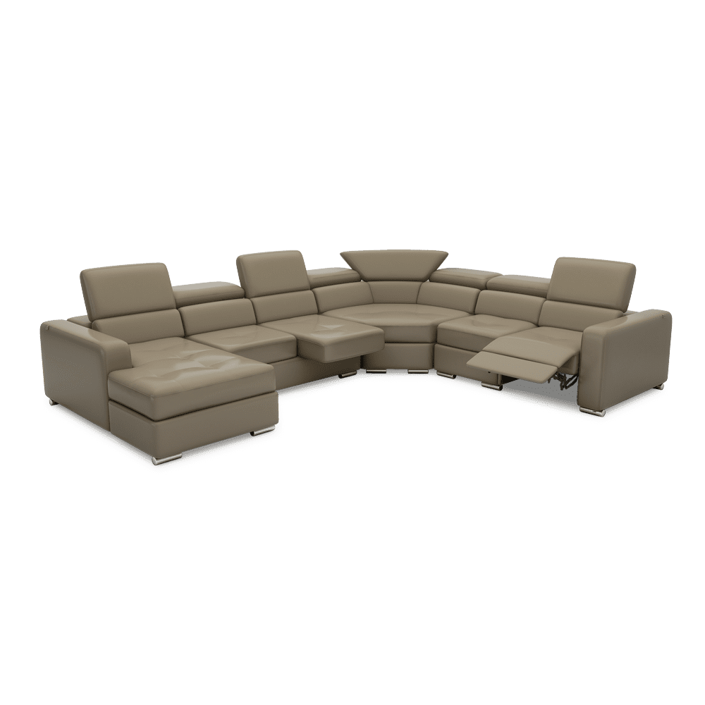 KELBY – Modular Leather Sofa with Extendable Seat & Motorised Incliner (Corner)