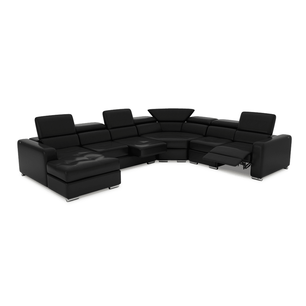 KELBY – Modular Leather Sofa with Extendable Seat & Motorised Incliner (Corner)