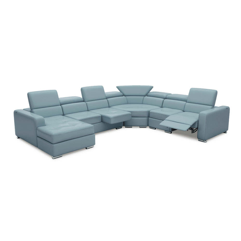 KELBY – Modular Leather Sofa with Extendable Seat & Motorised Incliner (Corner)