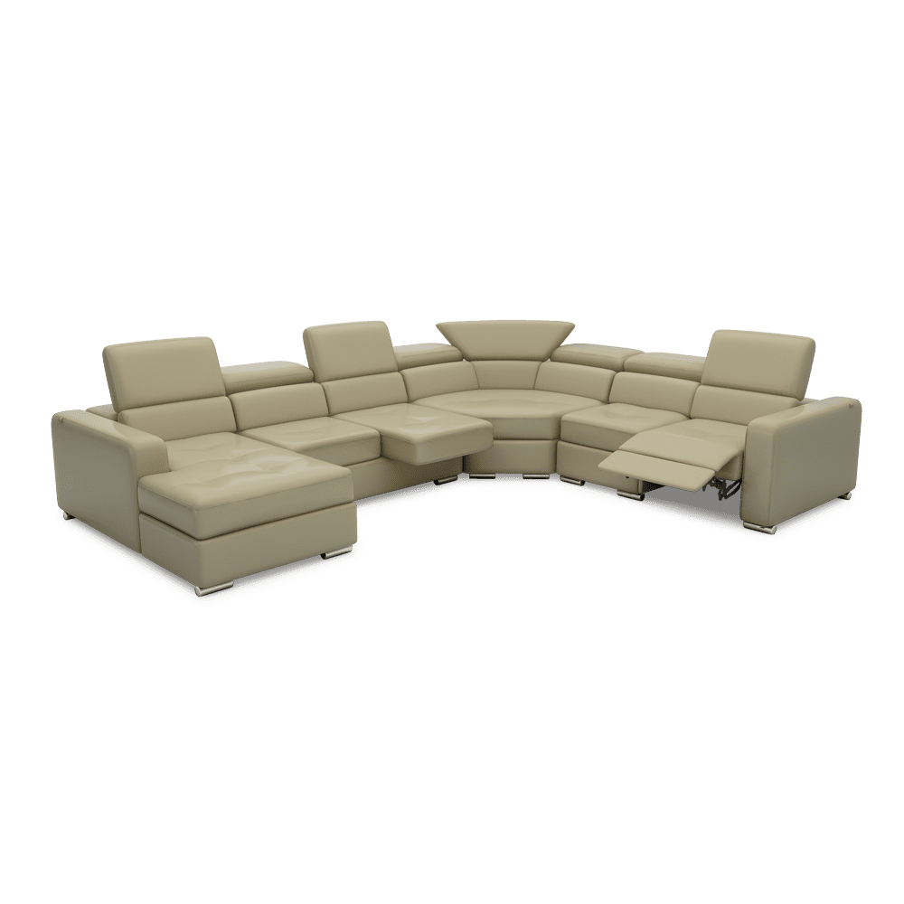 KELBY – Modular Leather Sofa with Extendable Seat & Motorised Incliner (Corner)