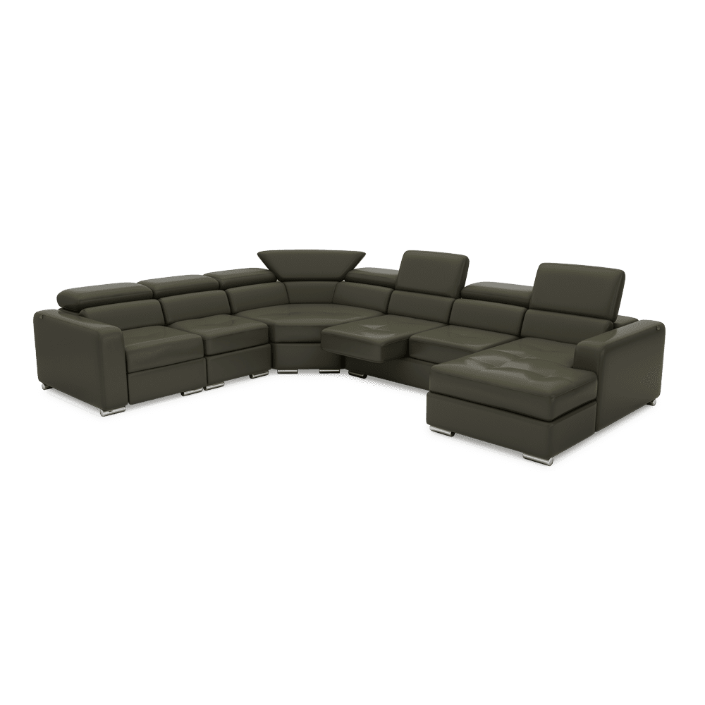 KELBY – Modular Leather Sofa with Extendable Seat & Motorised Incliner (Corner)