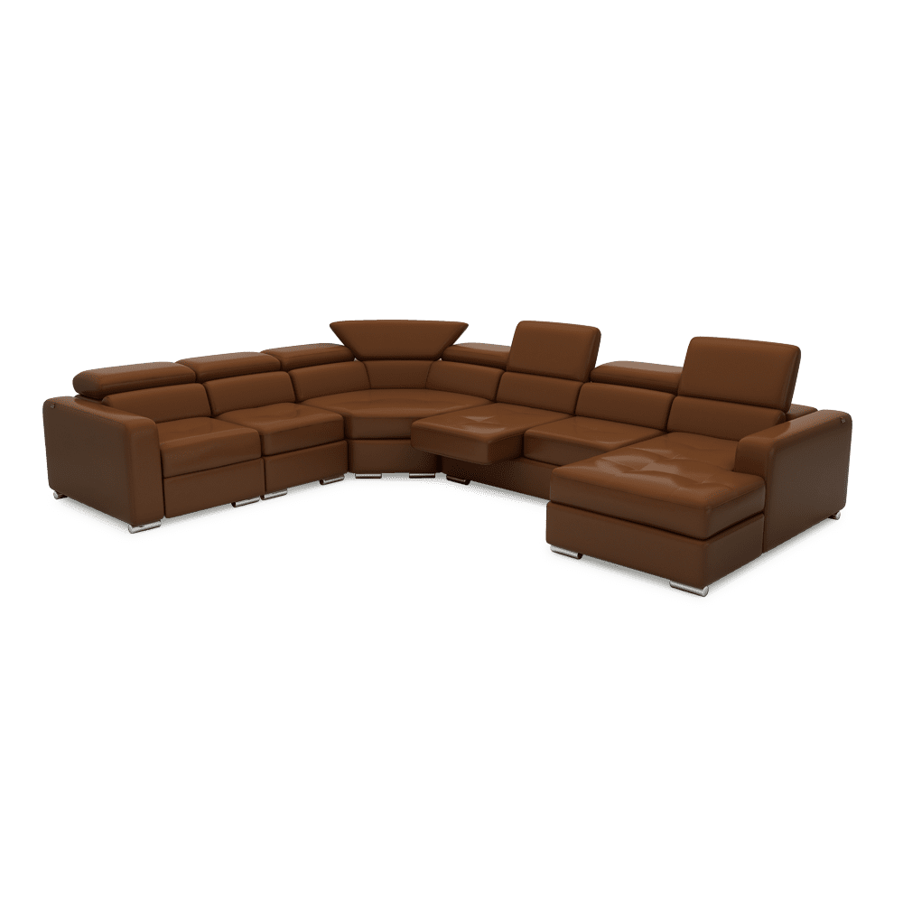 KELBY – Modular Leather Sofa with Extendable Seat & Motorised Incliner (Corner)