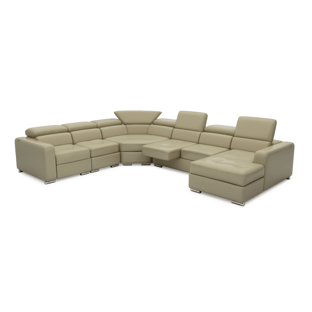KELBY – Modular Leather Sofa with Extendable Seat & Motorised Incliner (Corner)