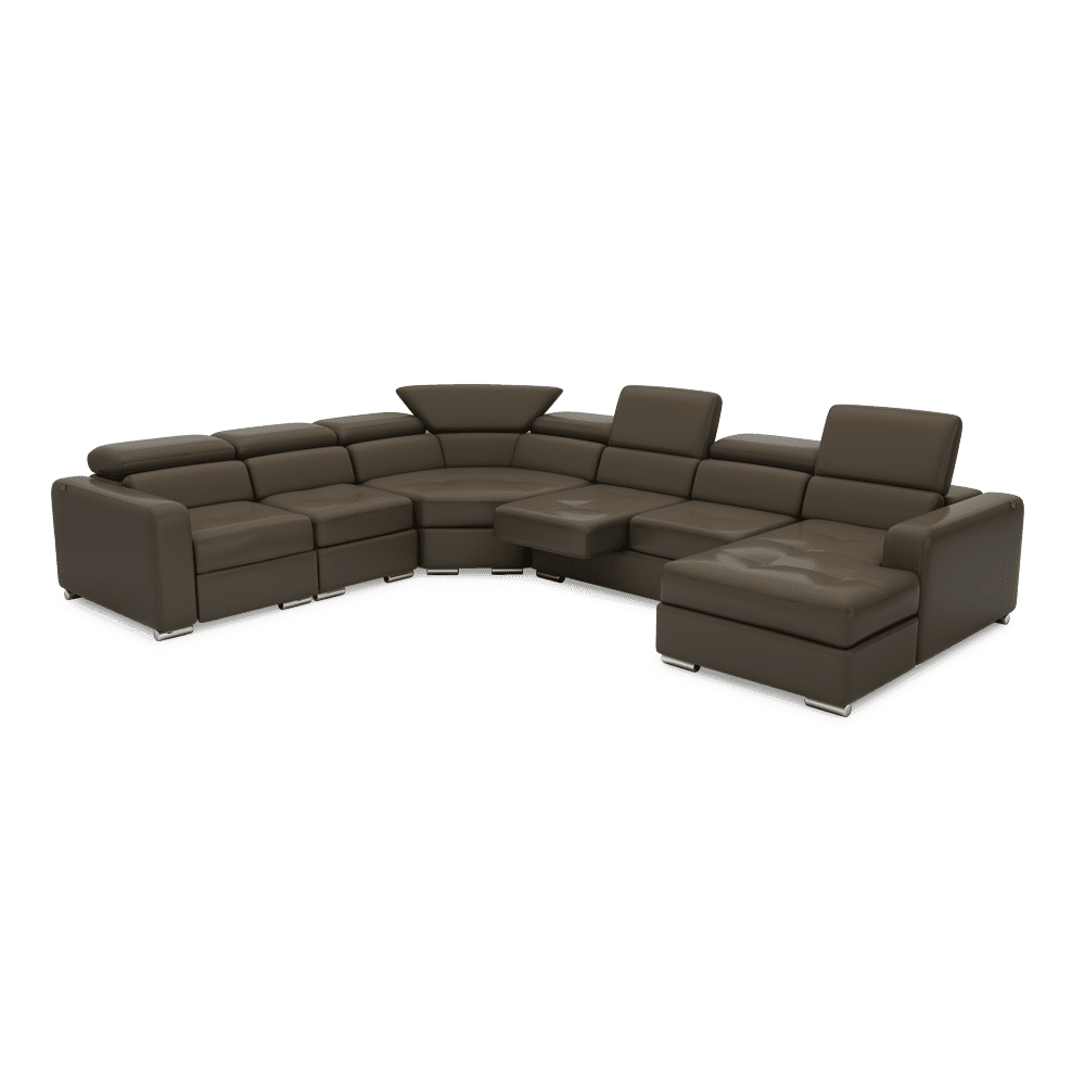 KELBY – Modular Leather Sofa with Extendable Seat & Motorised Incliner (Corner)