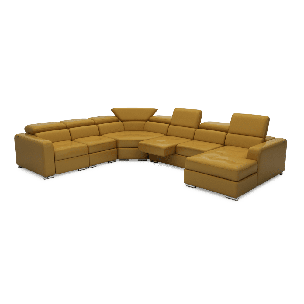 KELBY – Modular Leather Sofa with Extendable Seat & Motorised Incliner (Corner)