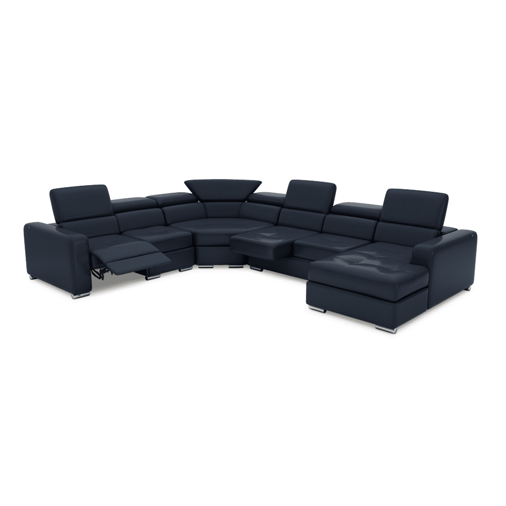 KELBY – Modular Leather Sofa with Extendable Seat & Motorised Incliner (Corner)