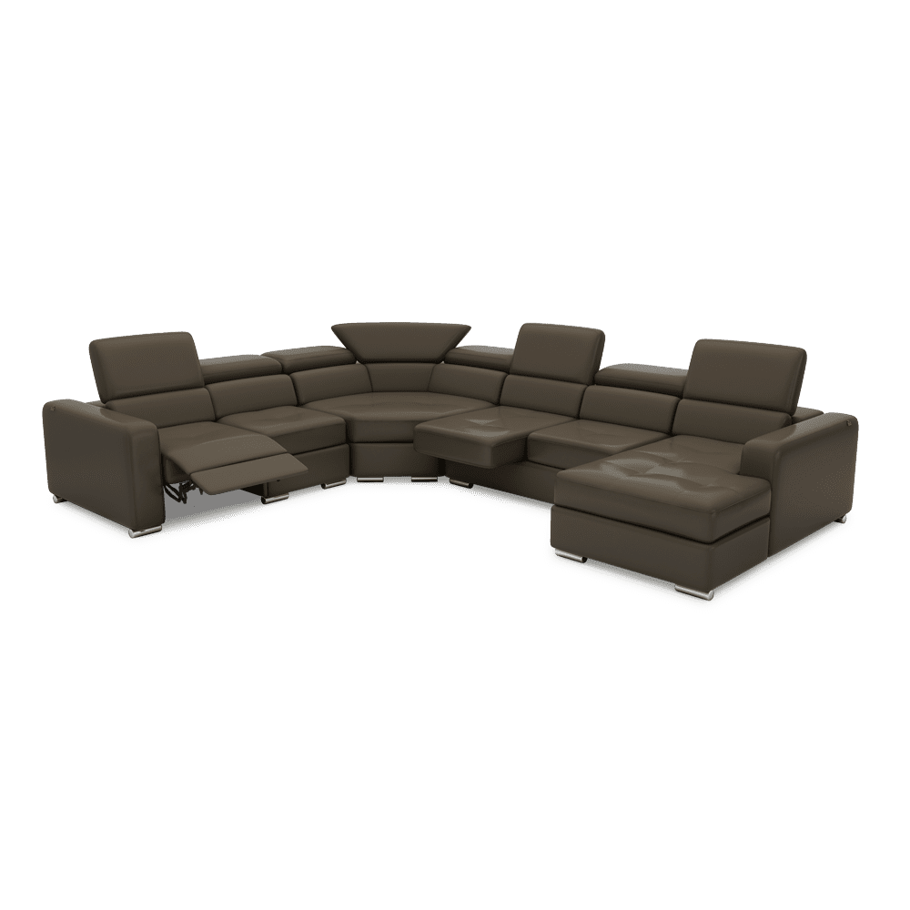 KELBY – Modular Leather Sofa with Extendable Seat & Motorised Incliner (Corner)