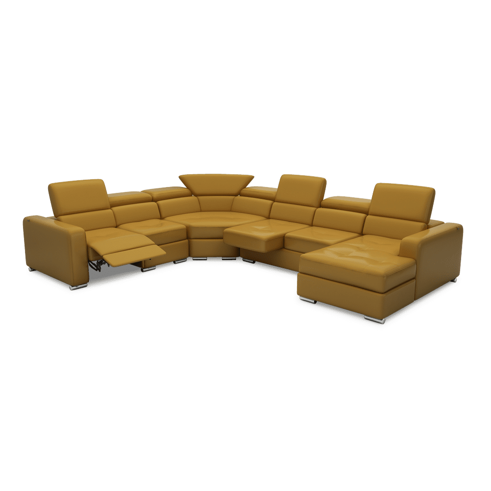 KELBY – Modular Leather Sofa with Extendable Seat & Motorised Incliner (Corner)