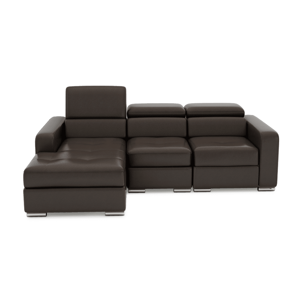KELBY – Modular Leather Sofa with Extendable Seat & Motorised Incliner (L-Shaped)