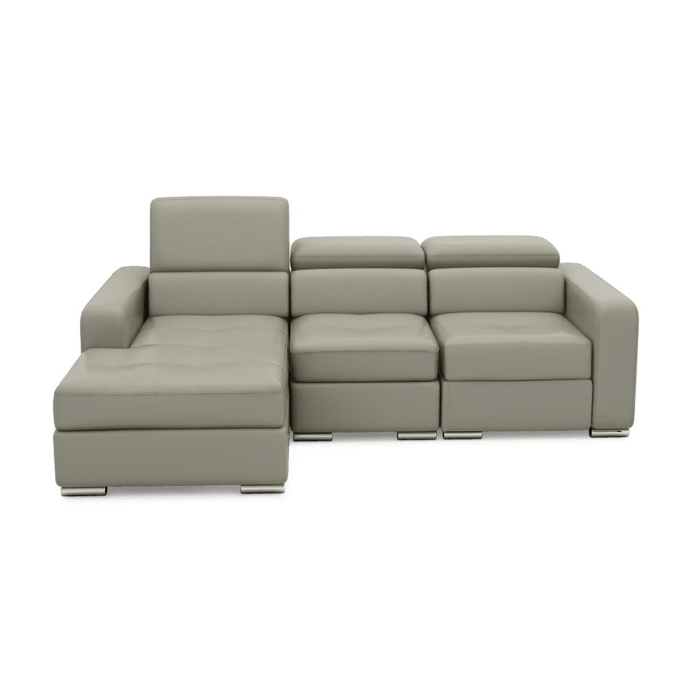 KELBY – Modular Leather Sofa with Extendable Seat & Motorised Incliner (L-Shaped)